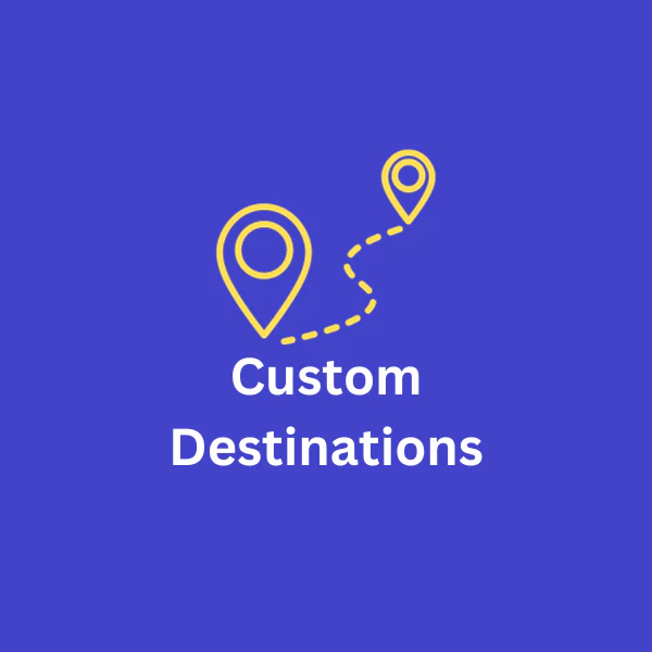Custom destinations transportation service for personalized travel needs